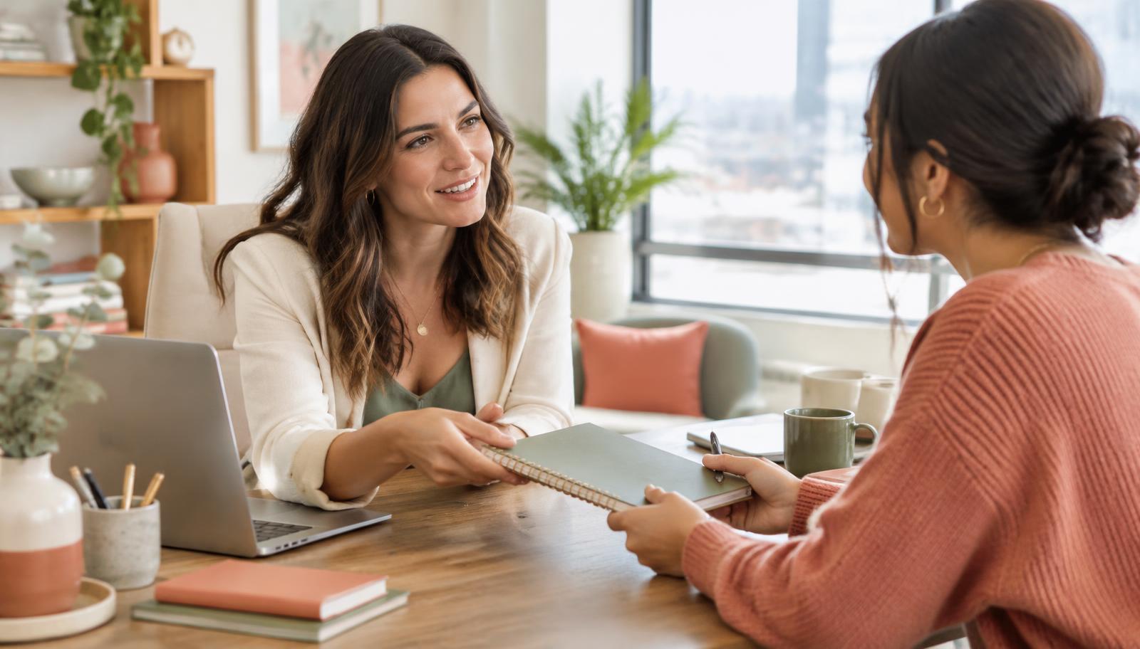 A founder handing off a task to a team member