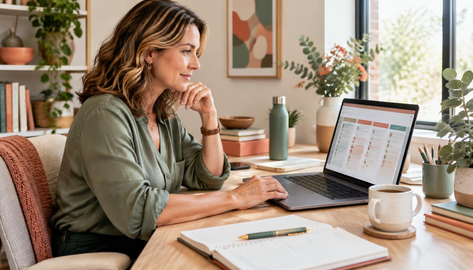 An Online Business Manager working through a client's systems