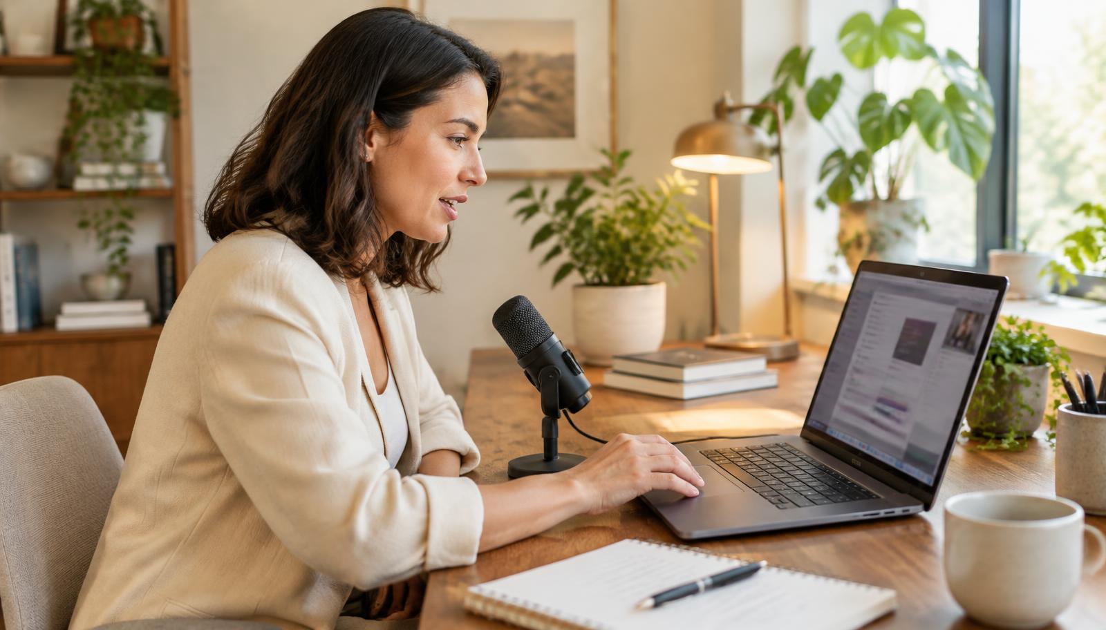 A founder recording her screen while documenting a process